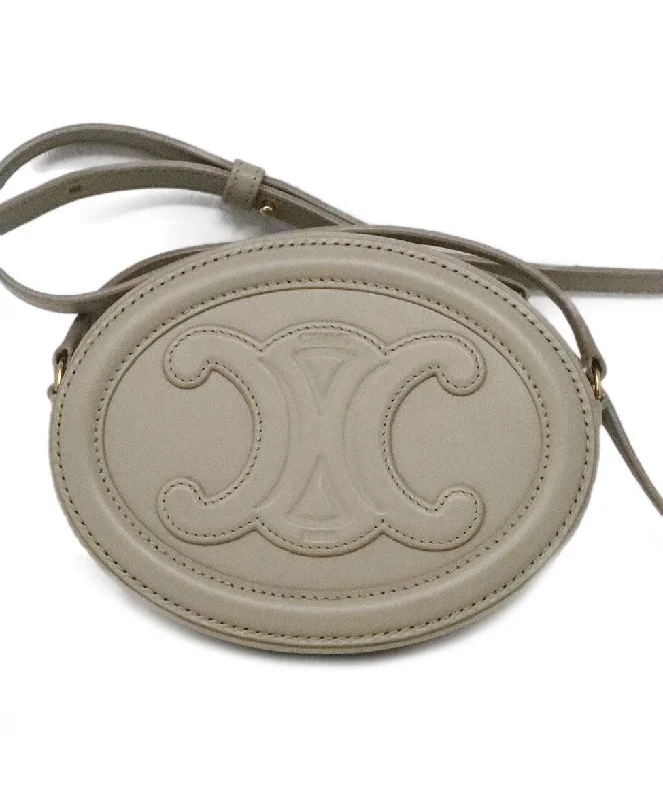 Dark - Hued Celine Bags for a Sophisticated and Timeless LookCeline Beige Small Triomphe Oval Crossbody