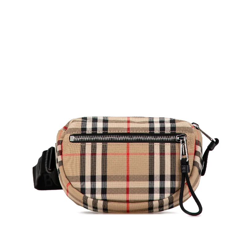 Customizable Burberry Bags with Personalized CharmsBrown Burberry Nova Check Cotton Belt Bag