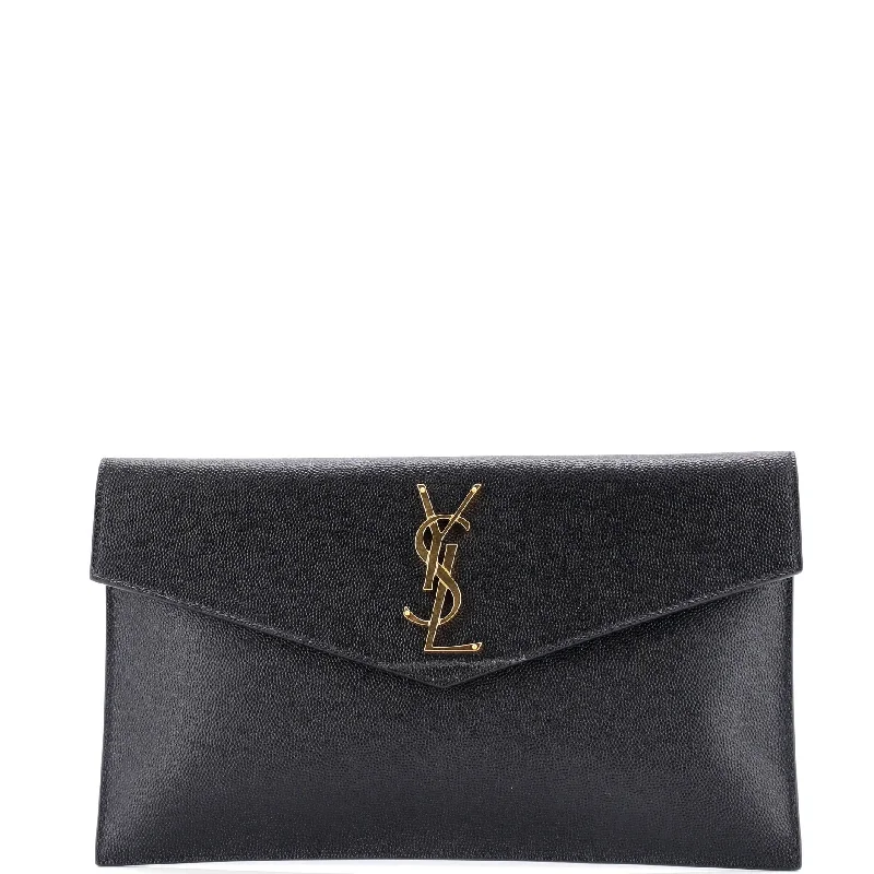 Yves Saint Laurent bags with iconic YSL logoUptown Pouch Leather