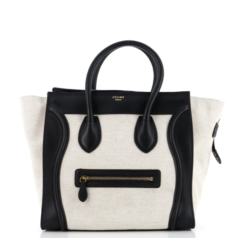 Celine Tote Bags with Spacious Interior for TravelersLuggage Bag Canvas Medium