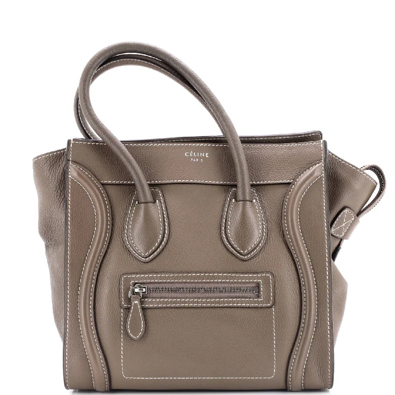 Trendy Celine Bucket Bags for a Boho LookLuggage Bag Grainy Leather Mini