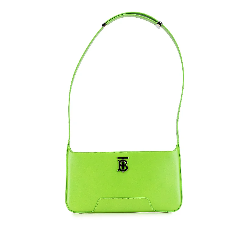 Trendy Burberry Hobo Bags for Casual WearGreen Burberry TB Leather Shoulder Bag