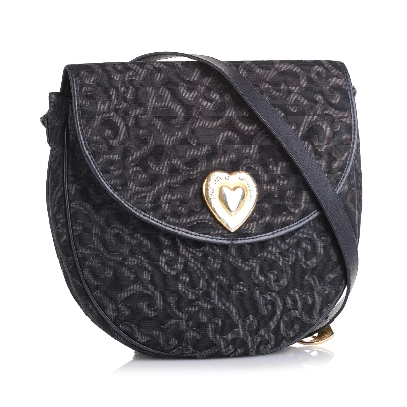 Yves Saint Laurent bags with smooth leather finishSaint Laurent Vintage Canvas Heart Crossbody (SHG-36183