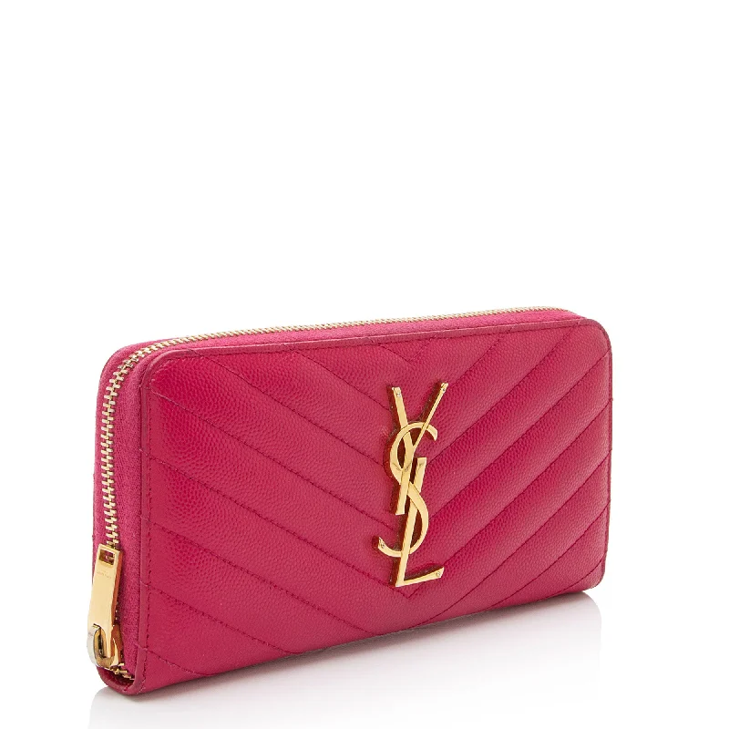 Yves Saint Laurent bags for formal occasionsSaint Laurent Matelasse Grain de Poudre Monogram Zip Around Wallet xMdHJp