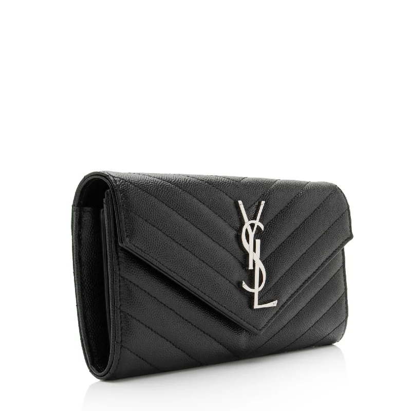 Yves Saint Laurent bags in vibrant colorsSaint Laurent Matelasse Grain de Poudre Monogram Wallet RqA2Ig