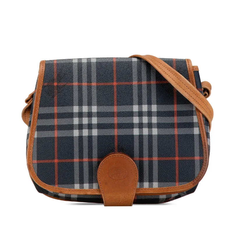 Adjustable Strap Burberry Messenger BagsBlue Burberry Vintage Haymarket Check Saddle Bag