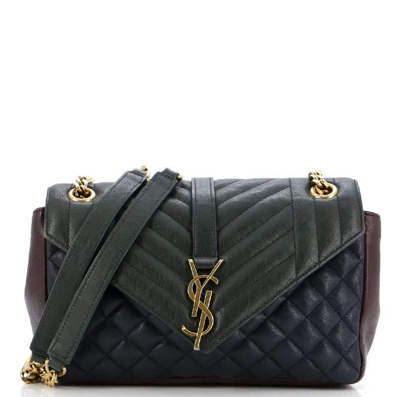 Yves Saint Laurent Rockstud bags for eveningClassic Monogram Slouchy Envelope Satchel Mixed Matelasse Leather Medium