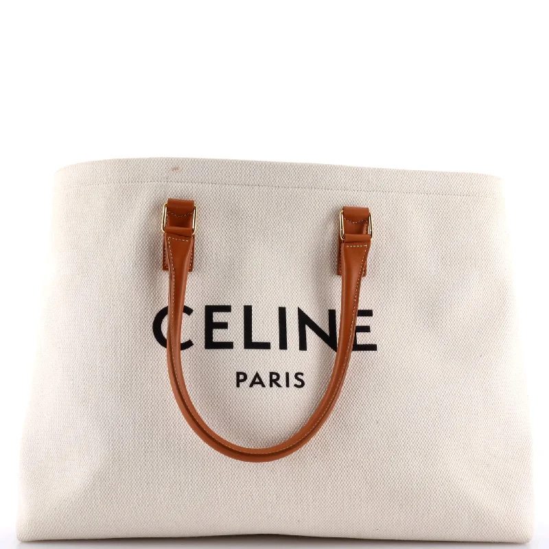 Metallic Celine Bags for a Statement - Making LookHorizontal Cabas Tote Canvas with Leather