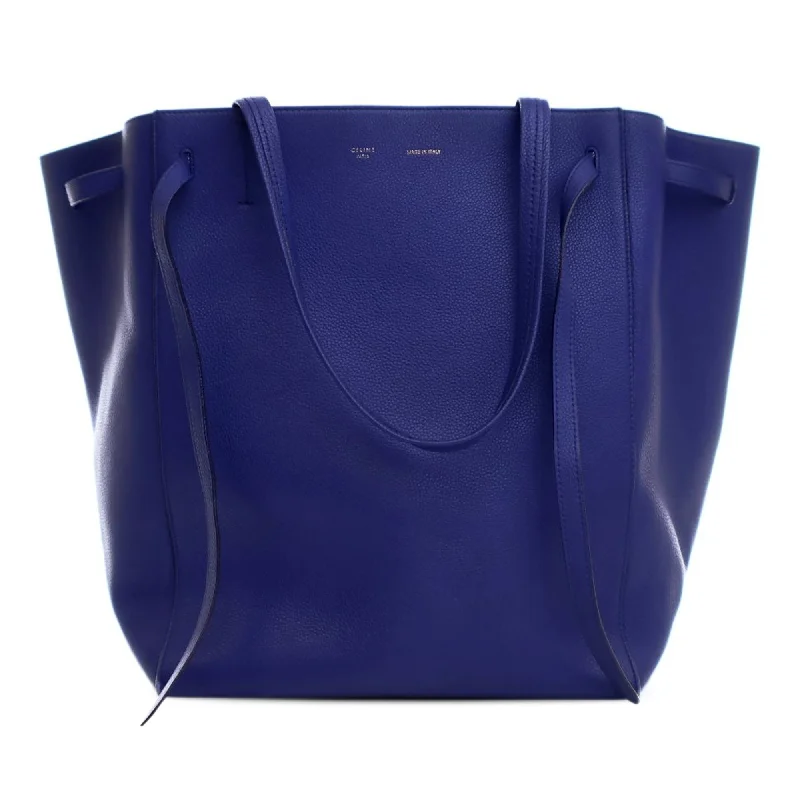 Limited Edition Celine Bags for Fashion CollectorsBlue Celine Medium Calfskin Phantom Cabas Tote Bag