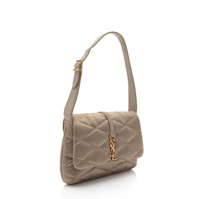 Yves Saint Laurent bags for formal occasionsSaint Laurent Metallic Quilted Satin Monogram Le 57 Hobo 87vuVp