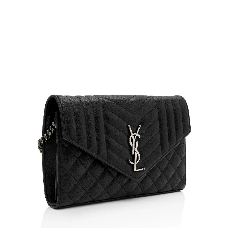 Yves Saint Laurent bags for formal occasionsSaint Laurent Mixed Matelasse Calfskin Monogram Chain Wallet f944Ez