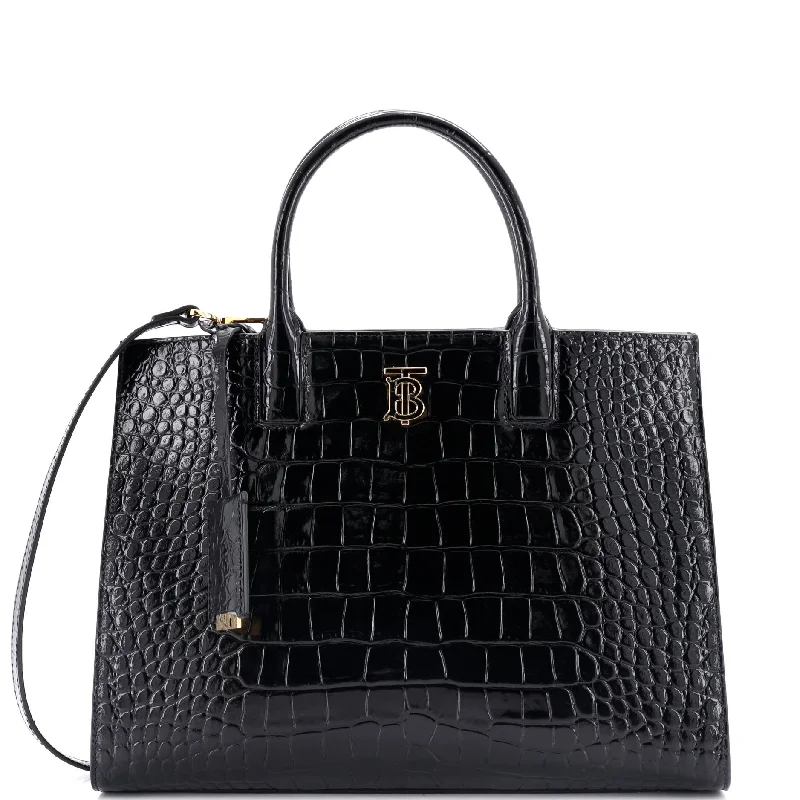 Yves Saint Laurent Rockstud bags for eveningFrances Tote Crocodile Embossed Leather Small