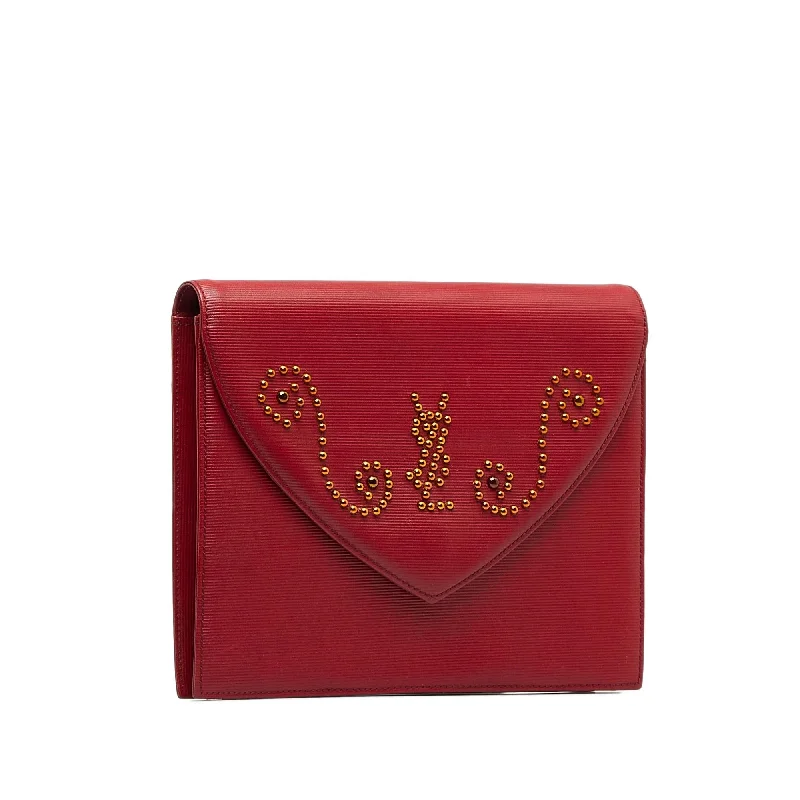 Yves Saint Laurent tote bags for workSaint Laurent Studded Leather Clutch Bag (SHG-ptOwqf