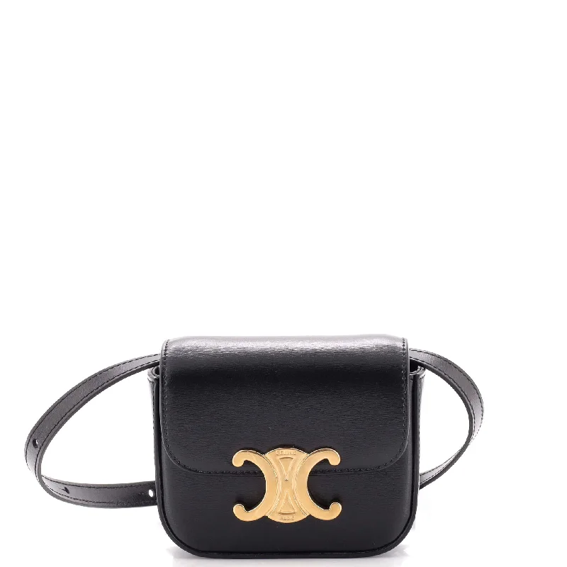 Embellished Celine Bags with Studs and CrystalsTriomphe Shoulder Bag Smooth Calfskin Mini