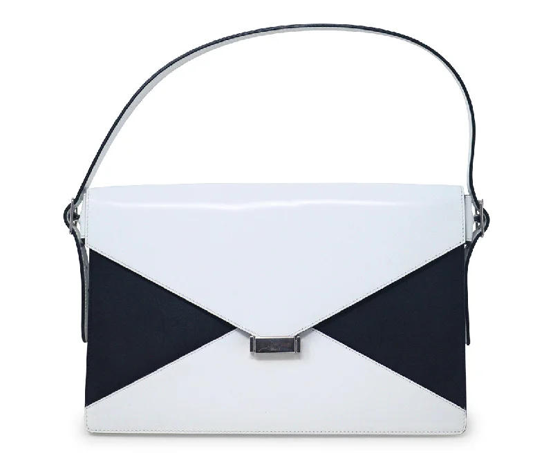 Pattern - Mixing Celine Bags for a Trendy and Edgy LookCeline B&W Leather Shoulder Bag