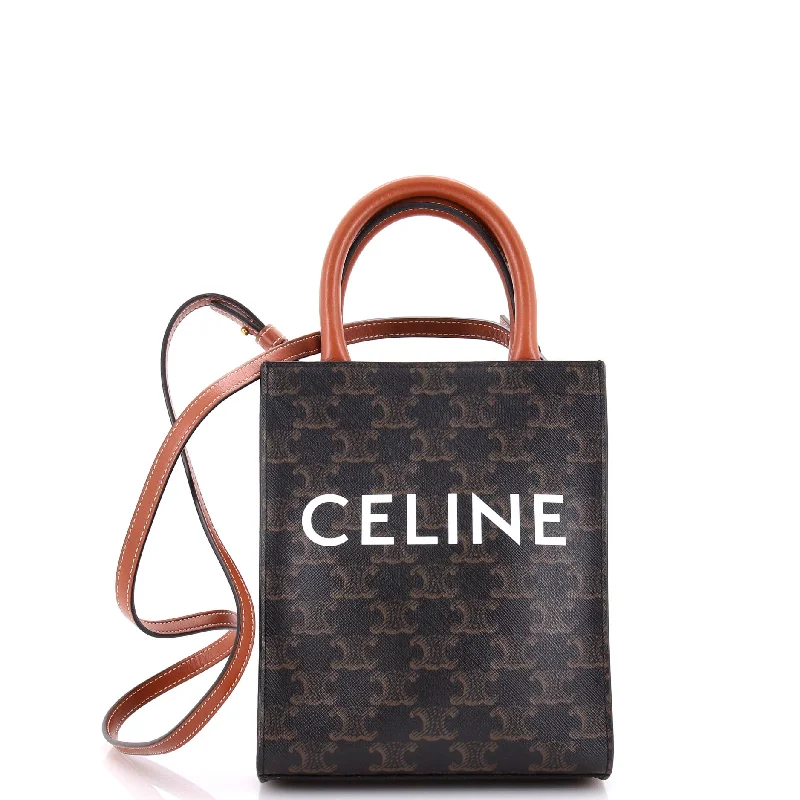 Pattern - Mixing Celine Bags for a Trendy and Edgy LookVertical Cabas Tote Triomphe Coated Canvas Mini