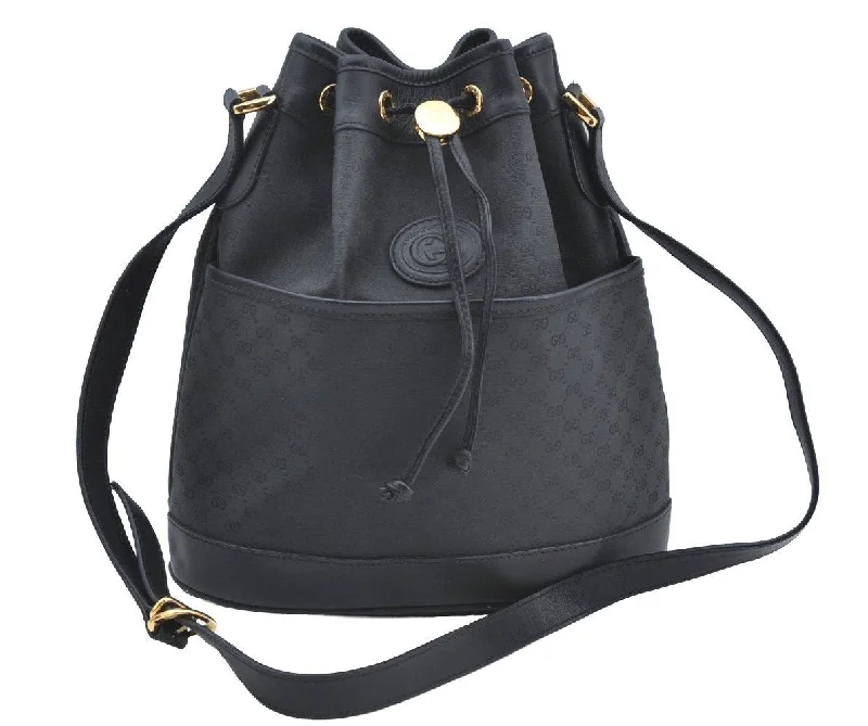 Gucci Marmont bags for women with gold - toned hardwareAuthentic GUCCI Micro GG PVC Leather Shoulder Cross Body Bag Purse Black 1350H