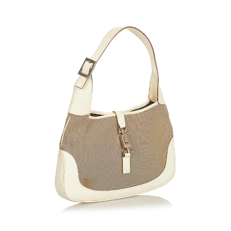 Women Gucci bags with a detachable mobile phone holderGucci Jackie Canvas Shoulder Bag (26639)