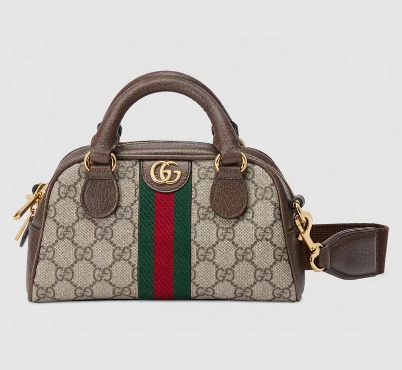 Women Gucci bags with a chain - link trim and a leather bodygucci luxury - Nushad Bags - 657