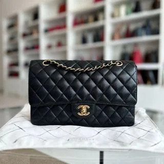 Chanel bags available at online luxury retaileCaviar Black GHW No 13