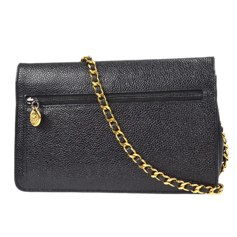 Chanel bags that pair perfectly with any outfitCHANEL WOC Chain Shoulder Wallet Bag Black Caviar