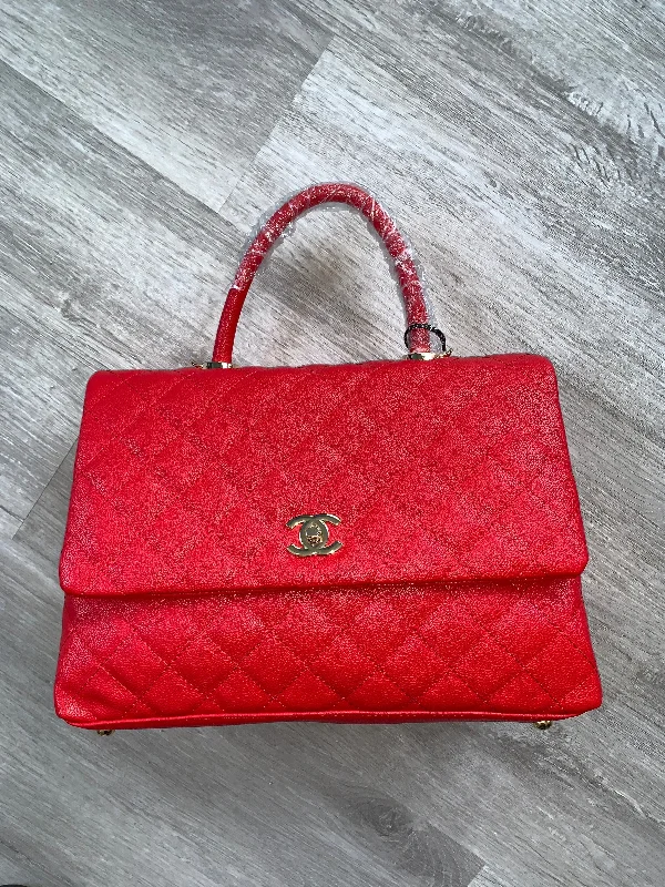 Chanel bags with chain and leather strap combinations“BIG Red” Chanel handbag