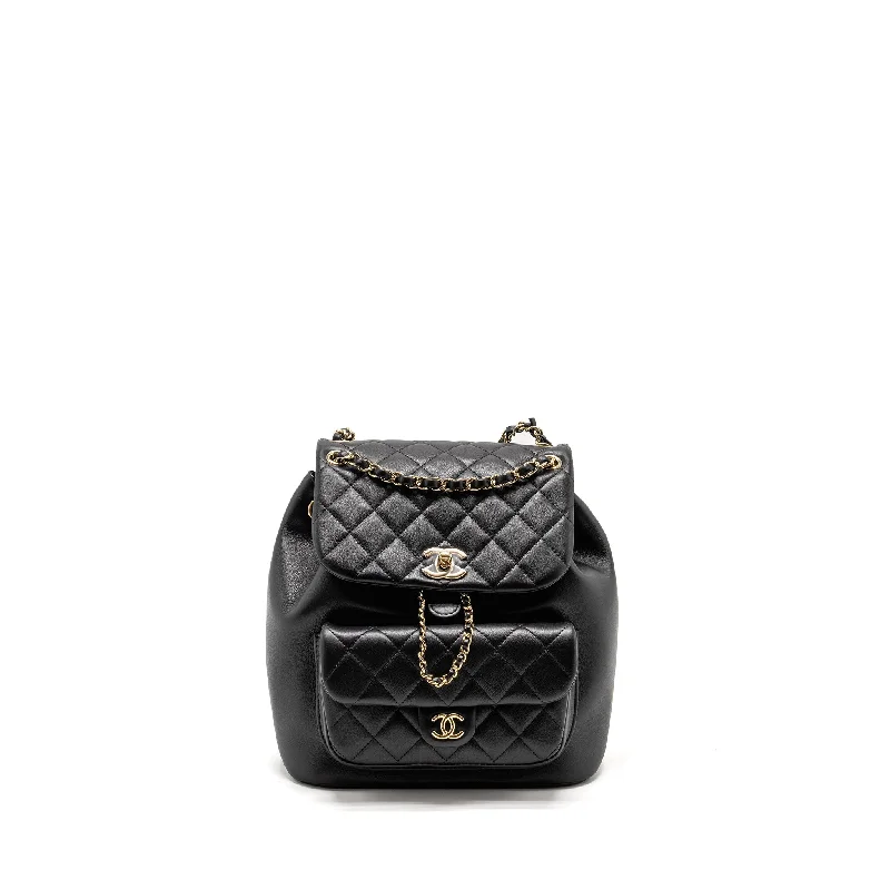 Chanel bags with adjustable chain strapsChanel 23c Large Duma Backpack Calfskin Black LGHW (microchip)