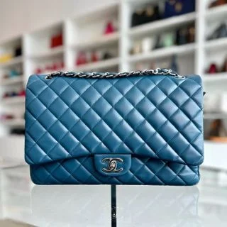 Chanel bags with chain and leather strap combinationsClassic Flap Maxi 33cm Double Flap Lambskin SHW No 17