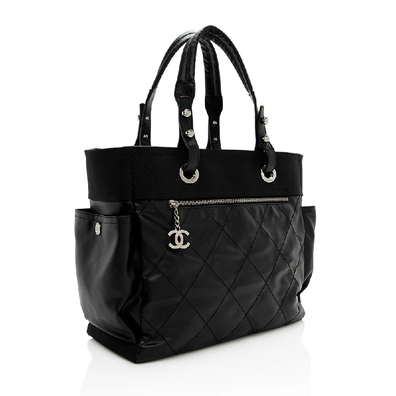 Chanel bags with classic and elegant designsChanel Coated Canvas Paris Biarritz Large Tote (14997)