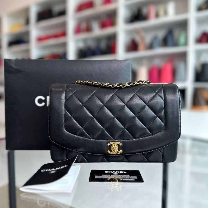 Chanel bags with exclusive seasonal releasesDiana Medium Black Lambskin Vintage GHW No 3