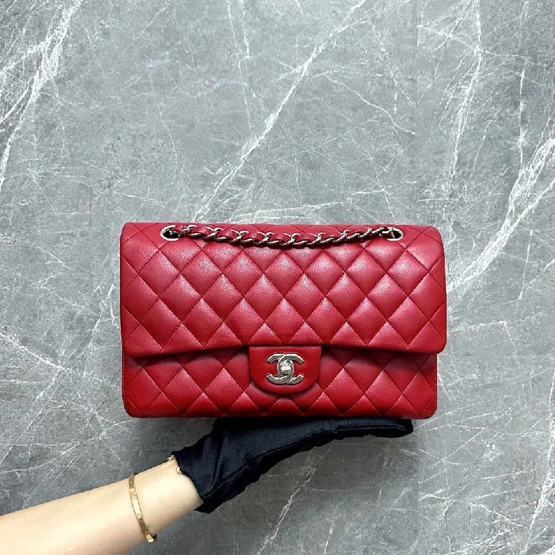 Chanel bags for women who love timeless fashionFlap Lambskin Red SHW No 17