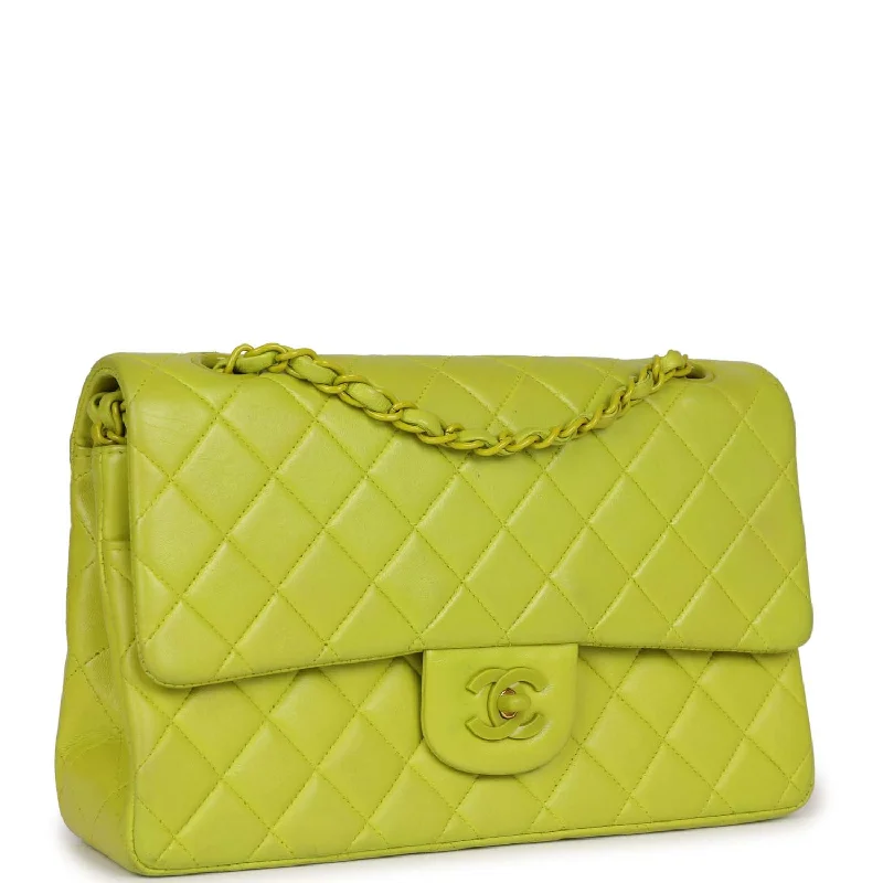 Chanel bags that pair perfectly with any outfitVintage Chanel Medium Classic Double Flap Lime Green Lambskin Green Hardware