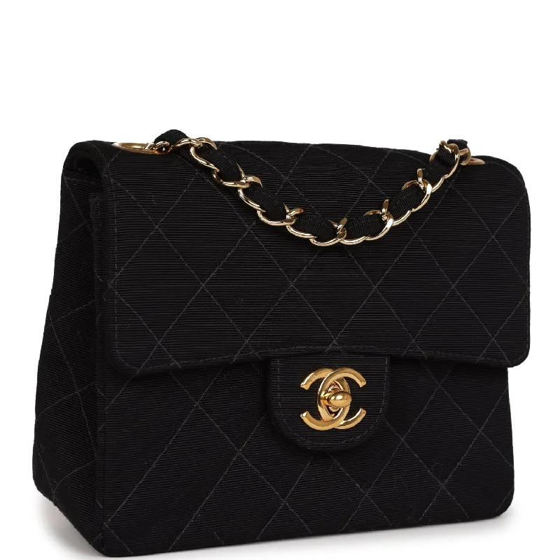 Chanel New Arrival Handbag with Gold HardwareVintage Chanel Mini Square Flap Bag Black Canvas Gold Hardware