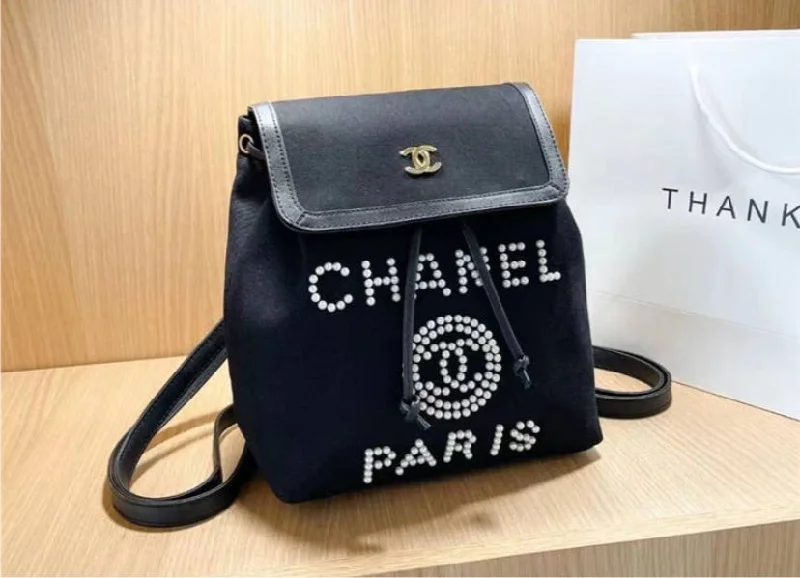 Chanel bags for women with a taste for high fashionChanel woman pearl bead Backpack