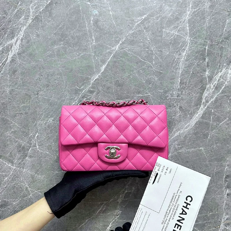 Chanel bags with exclusive seasonal releases*Receipt* Mini Lambskin Pink SHW No 27