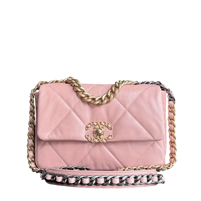 Chanel bags sale 2025Chanel 19 Bag Small - C19 Sakura Pink Quilted Goatskin Two-tone Hardware Series 29