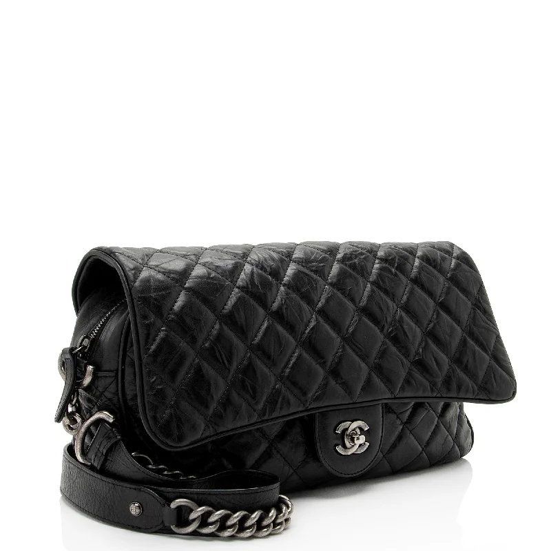 Chanel Medium Tote Bag for Office LadiesChanel Crumpled Calfskin Casual Rock Medium Flap Bag (UREPyS)