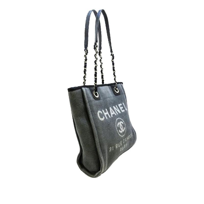 Chanel All - Match Handbag for Versatile StylingChanel Deauville Canvas Tote Bag (34809)