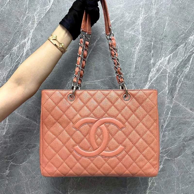 Chanel bags available in bold colors and patternsGST Grand Shopping Tote Caviar Pink SHW No 12